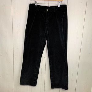 Dress Barn 12P Women's Black Fine Wale Corduroy Slacks Jean Pants Mid-Rise